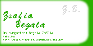 zsofia begala business card