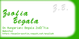 zsofia begala business card